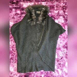Linda Richards Luxury Mohair Racoon Cardigan OS